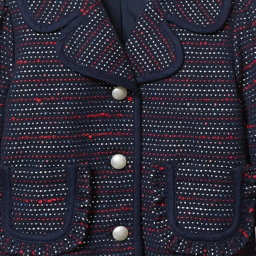 Janie and Jack Bouclé Ruffle Pocket Jacket